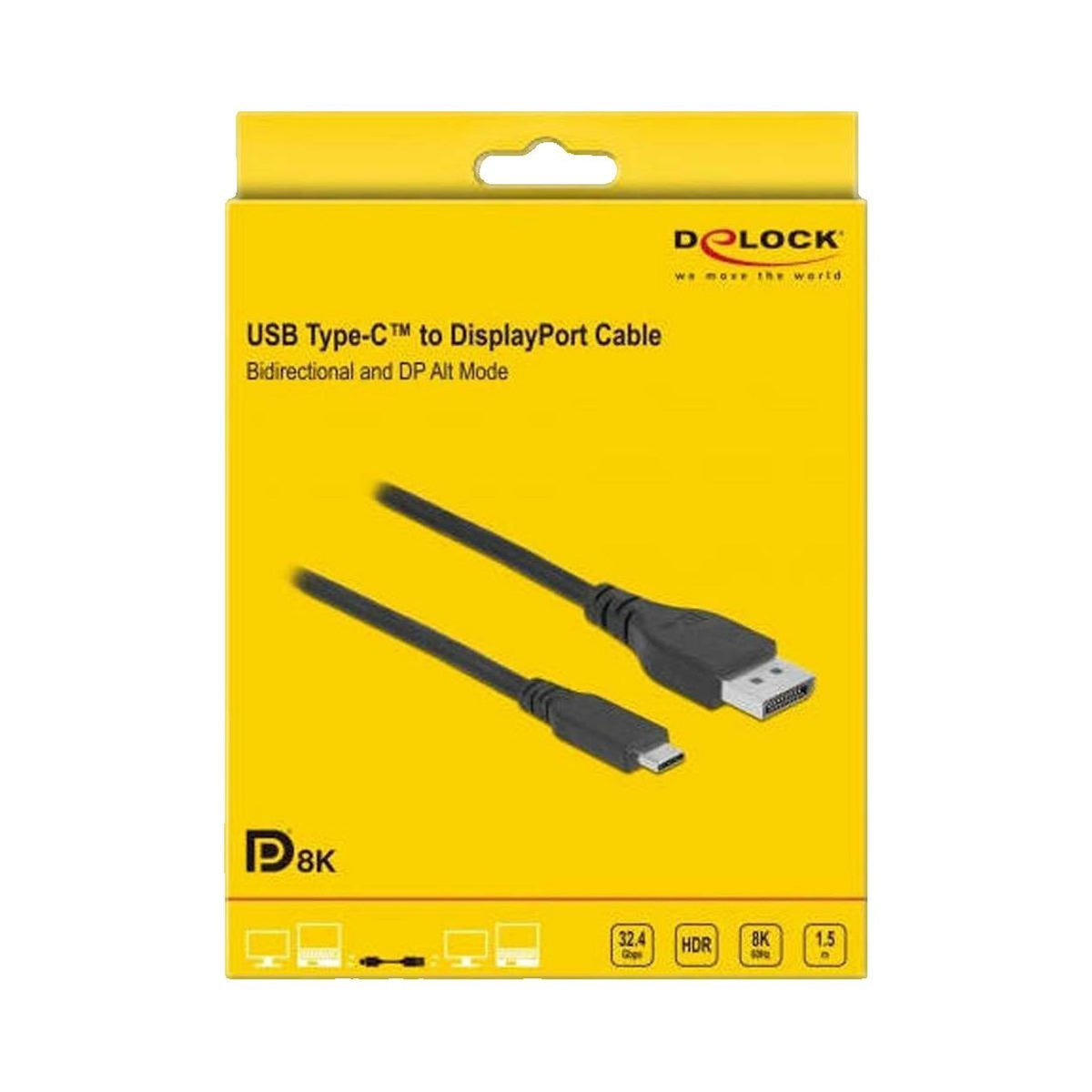 DeLock Câble USB-C Delock 86040 1,5 m pour DisplayPort
