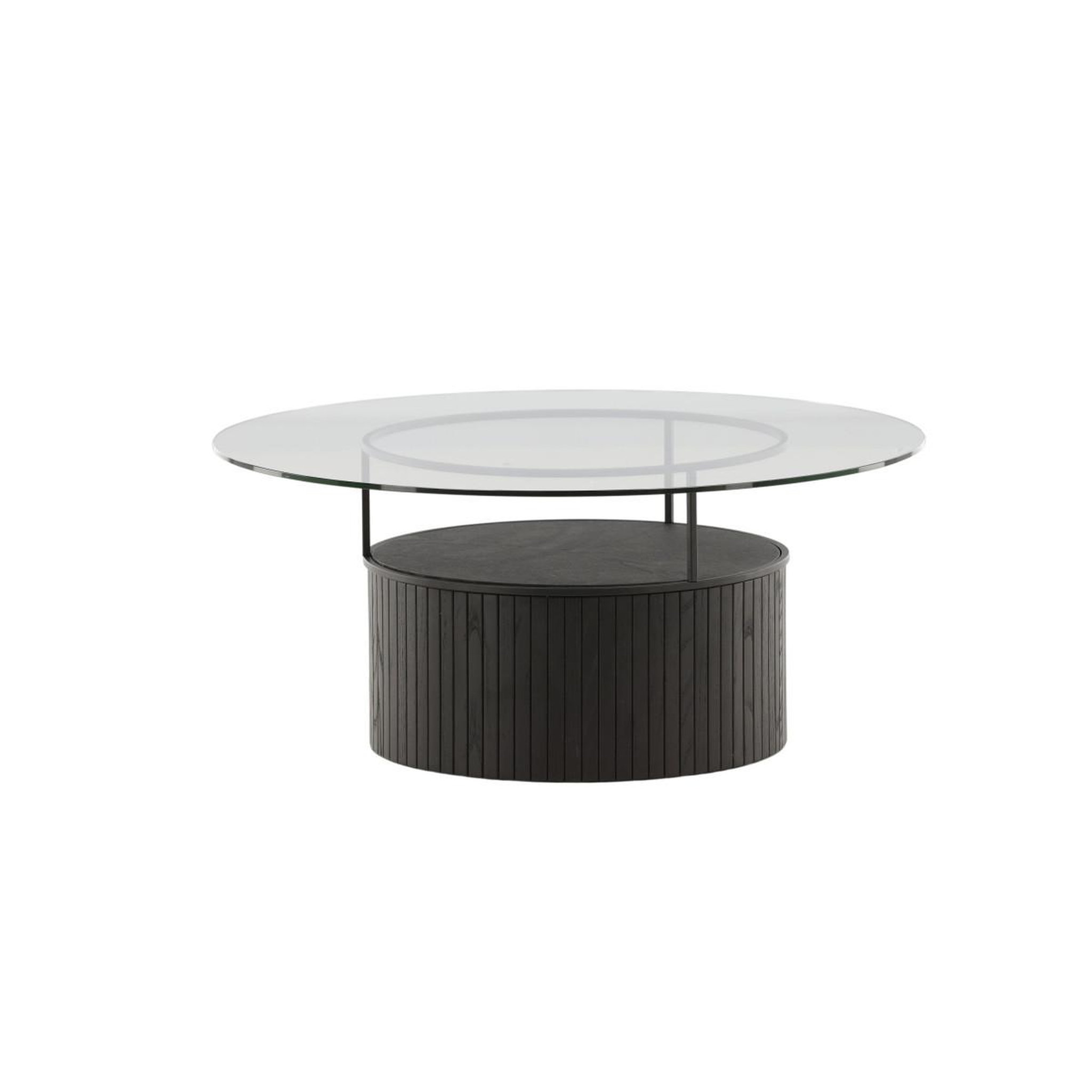 Voir la diapositive 2 : Paris Prix Table basse en verre  bovall  90cm noir
