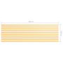 Voir la diapositive 6 : VIDAXL Ecran de balcon Blanc et jaune 120x400 cm Tissu Oxford