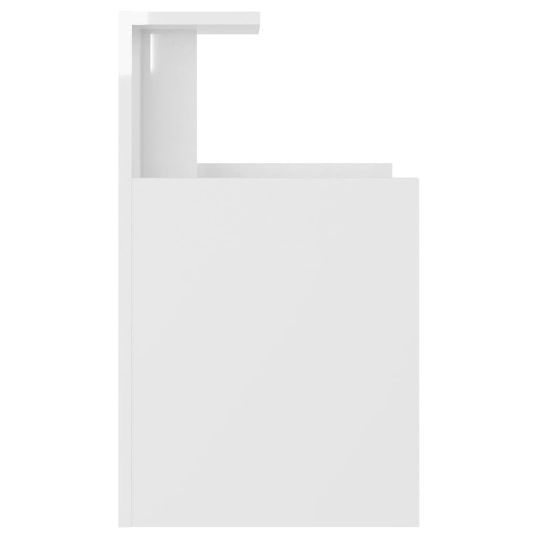 Voir la diapositive 4 : VIDAXL Table de chevet Blanc brillant 40x35x60 cm Agglomere