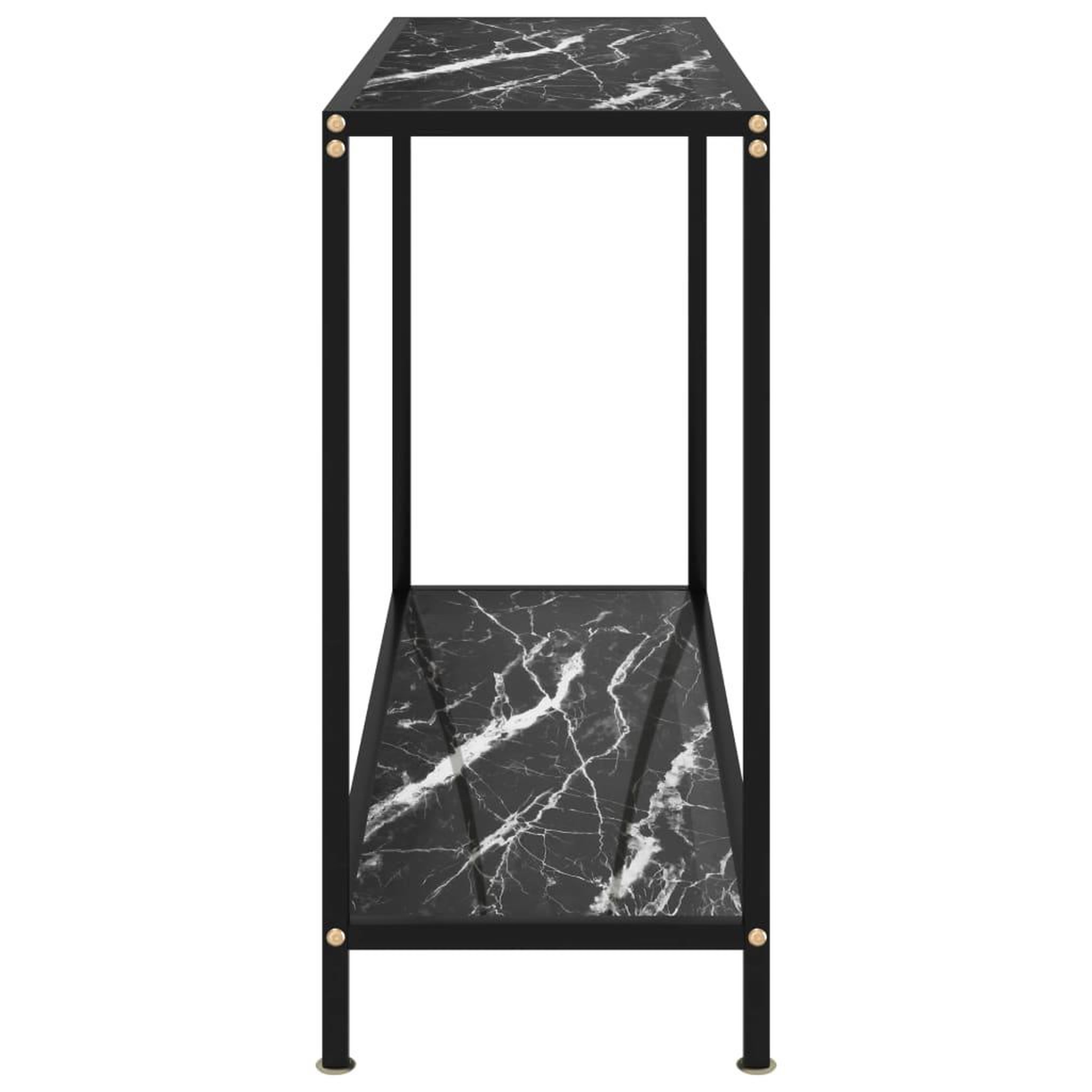 Voir la diapositive 3 : VIDAXL Table console Noir 100x35x75 cm Verre trempe