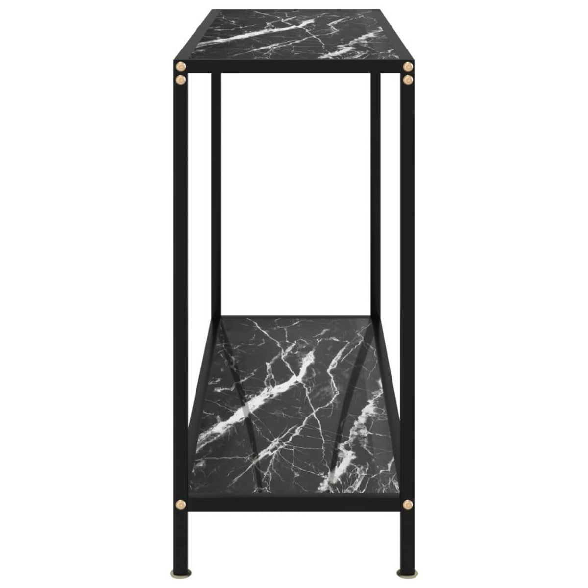 VIDAXL Table console Noir 100x35x75 cm Verre trempe