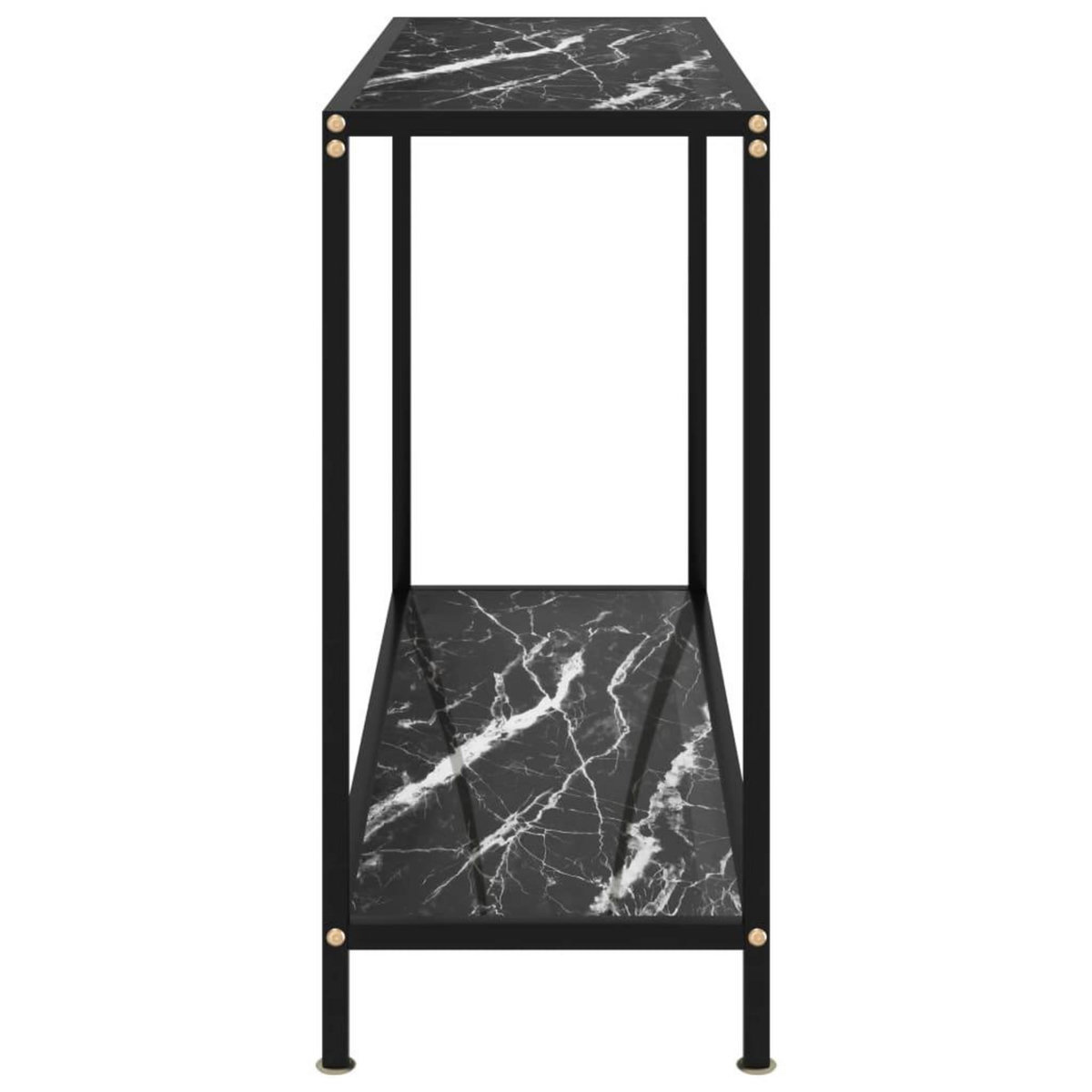 VIDAXL Table console Noir 100x35x75 cm Verre trempe