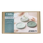 Graine créative Kit jesmonite - Dessous de verres a motifs