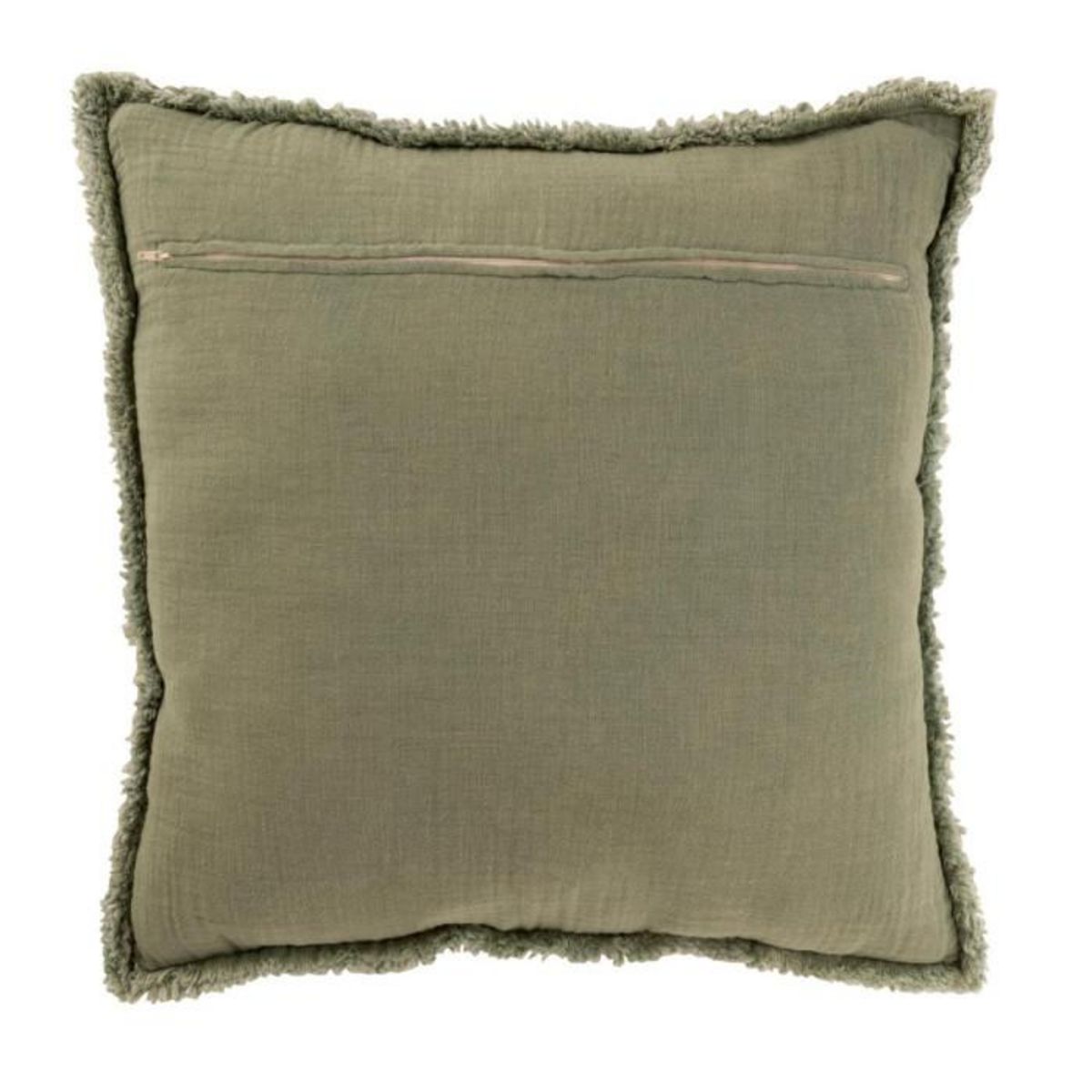 Paris Prix Coussin Déco  Effiloché  50x50cm Vert