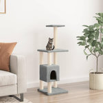 VIDAXL Arbre a chat avec griffoirs en sisal Gris clair 104 cm