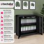 Voir la diapositive 2 : tectake Armoire de classement en métal en acier lâqué époxy noir