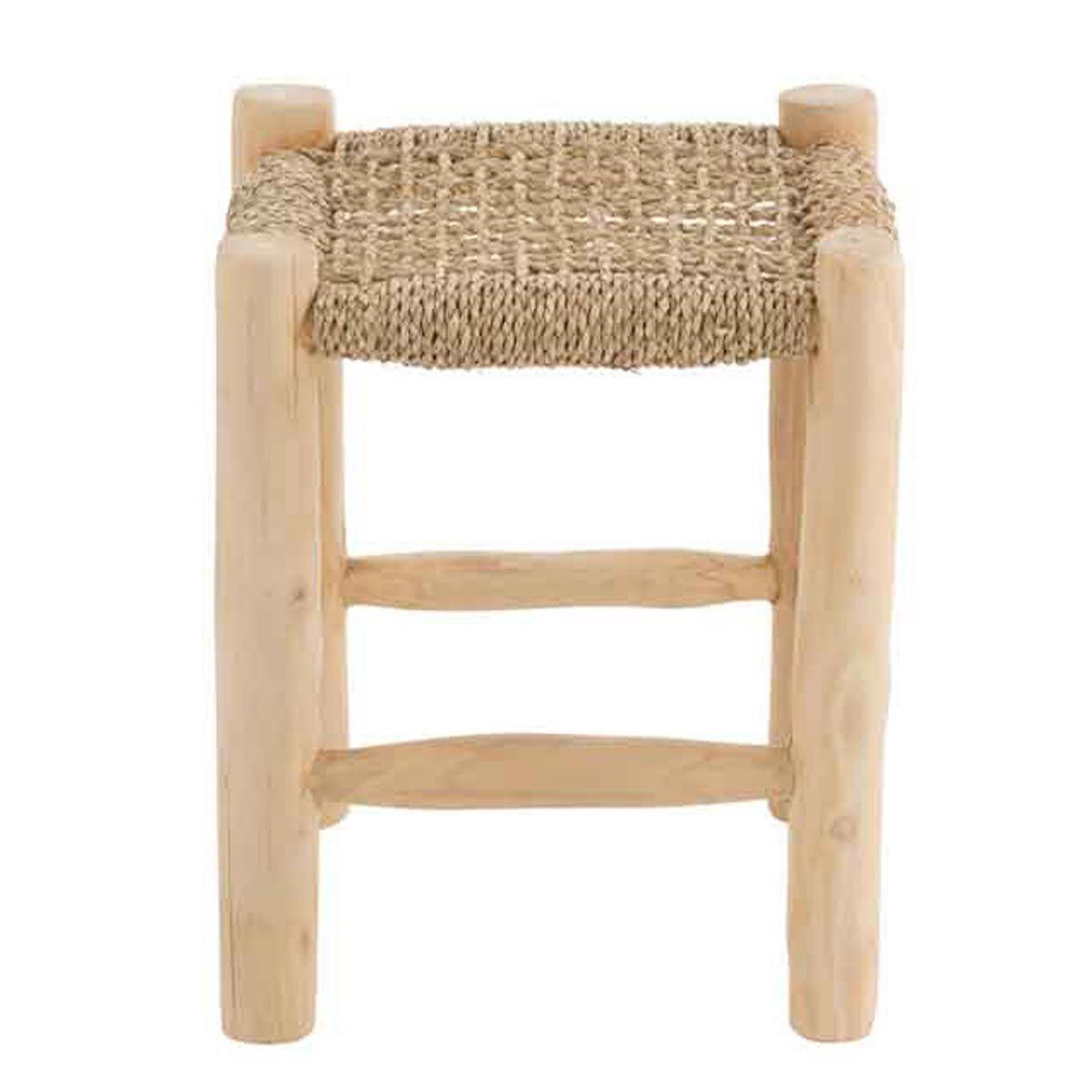 Voir la diapositive 2 : J-LINE Tabouret design en teck  timo  45cm naturel