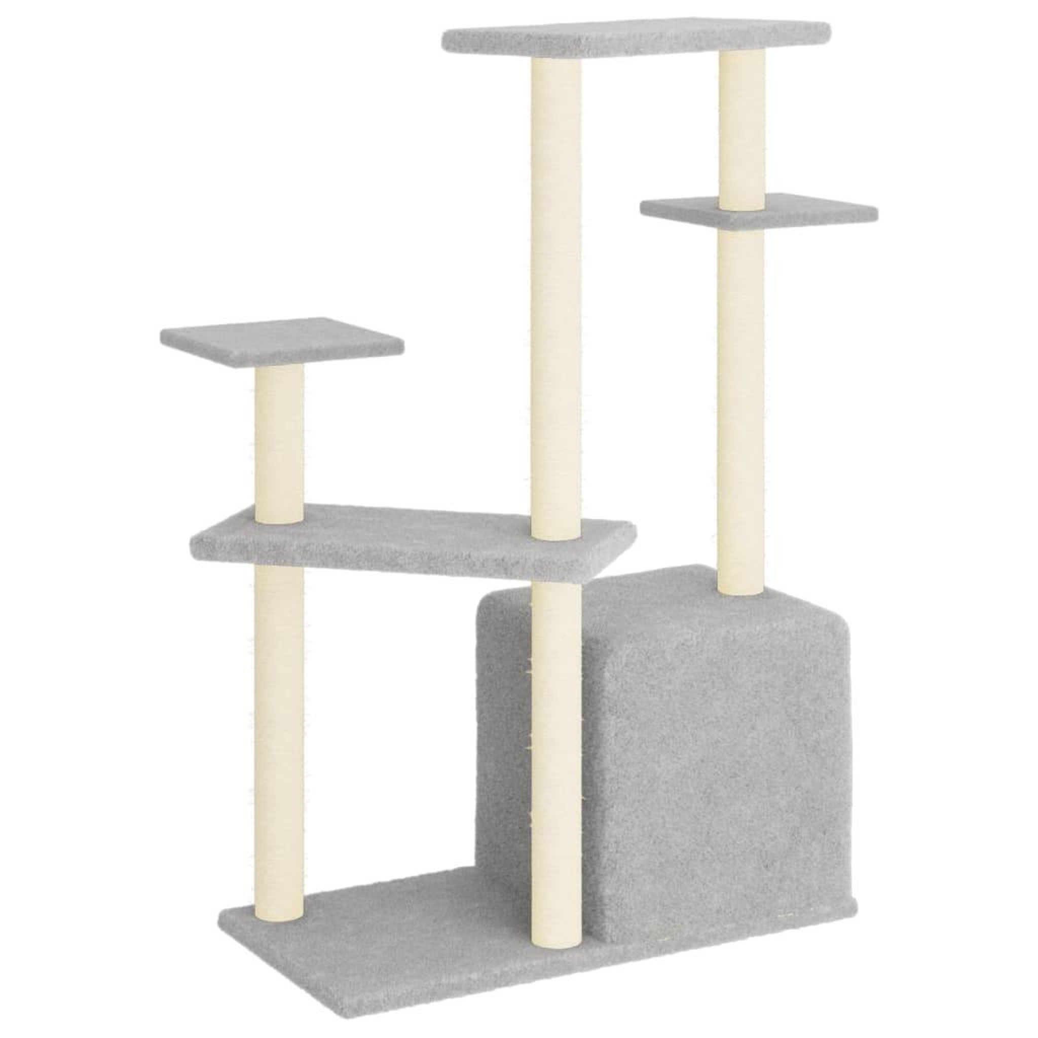 Voir la diapositive 5 : VIDAXL Arbre a chat avec griffoirs en sisal gris clair 107,5 cm