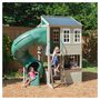 Voir la diapositive 1 : Kidkraft Aire de jeux avec toboggan en tube - Bois - H2,74m - COZY ESCAPE