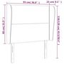 Voir la diapositive 6 : VIDAXL Tete de lit avec oreilles Gris clair 93x23x118/128 cm Velours