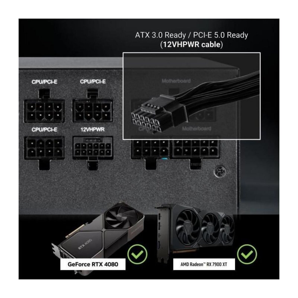 BitFenix BITFENIX BFG GOLD 850W (80+ Gold) ATX 3.0 - Alimentation PC - 850W