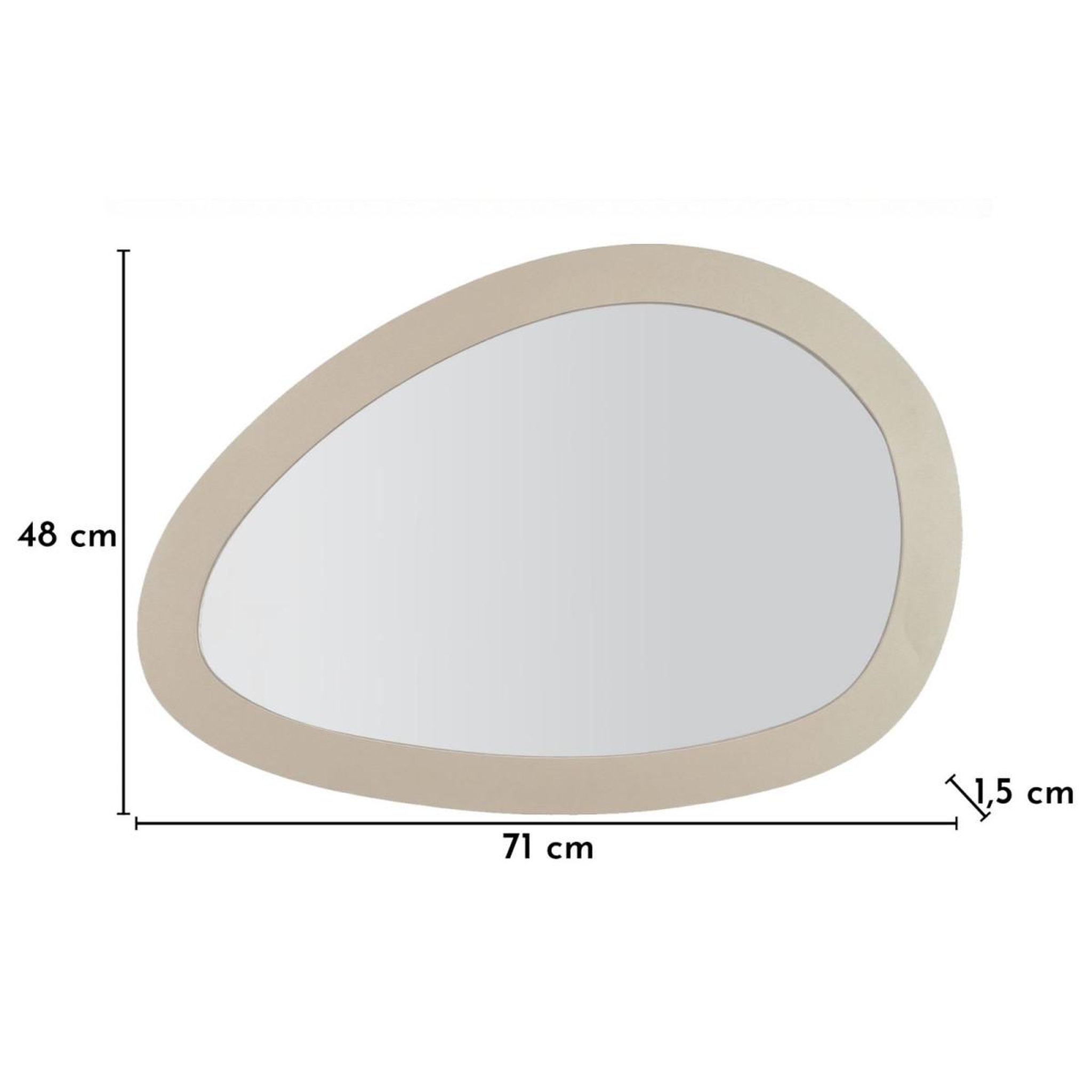Voir la diapositive 5 : Paris Prix Miroir mural design  saturno  71cm taupe