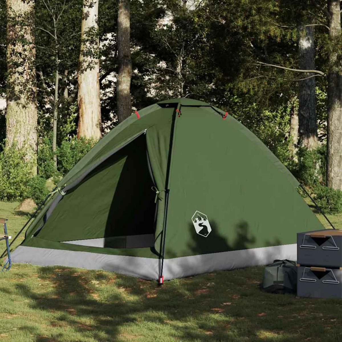 VIDAXL Tente de camping a dome 4 personnes vert olive impermeable
