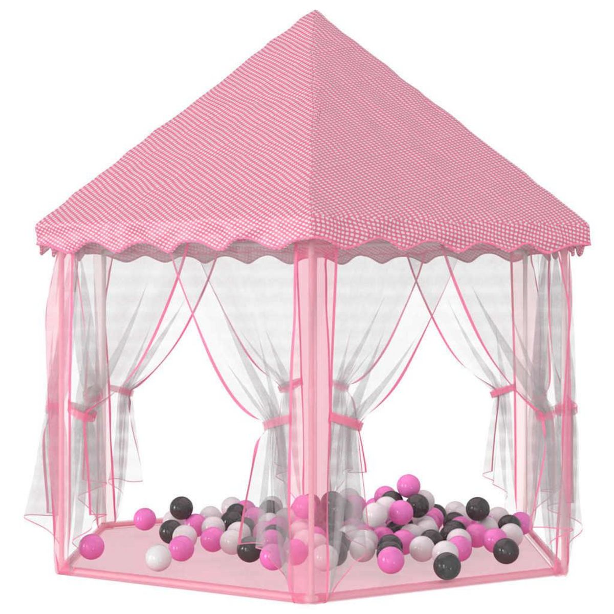 VIDAXL Tente de jeu princesse avec 250 balles Rose 133x140 cm