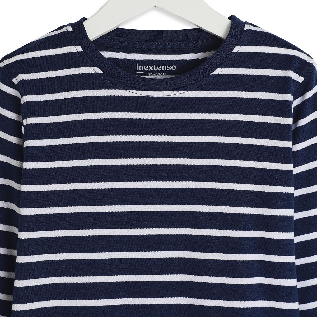 INEXTENSO T-shirt manches longues bleu marine garçon en coton 