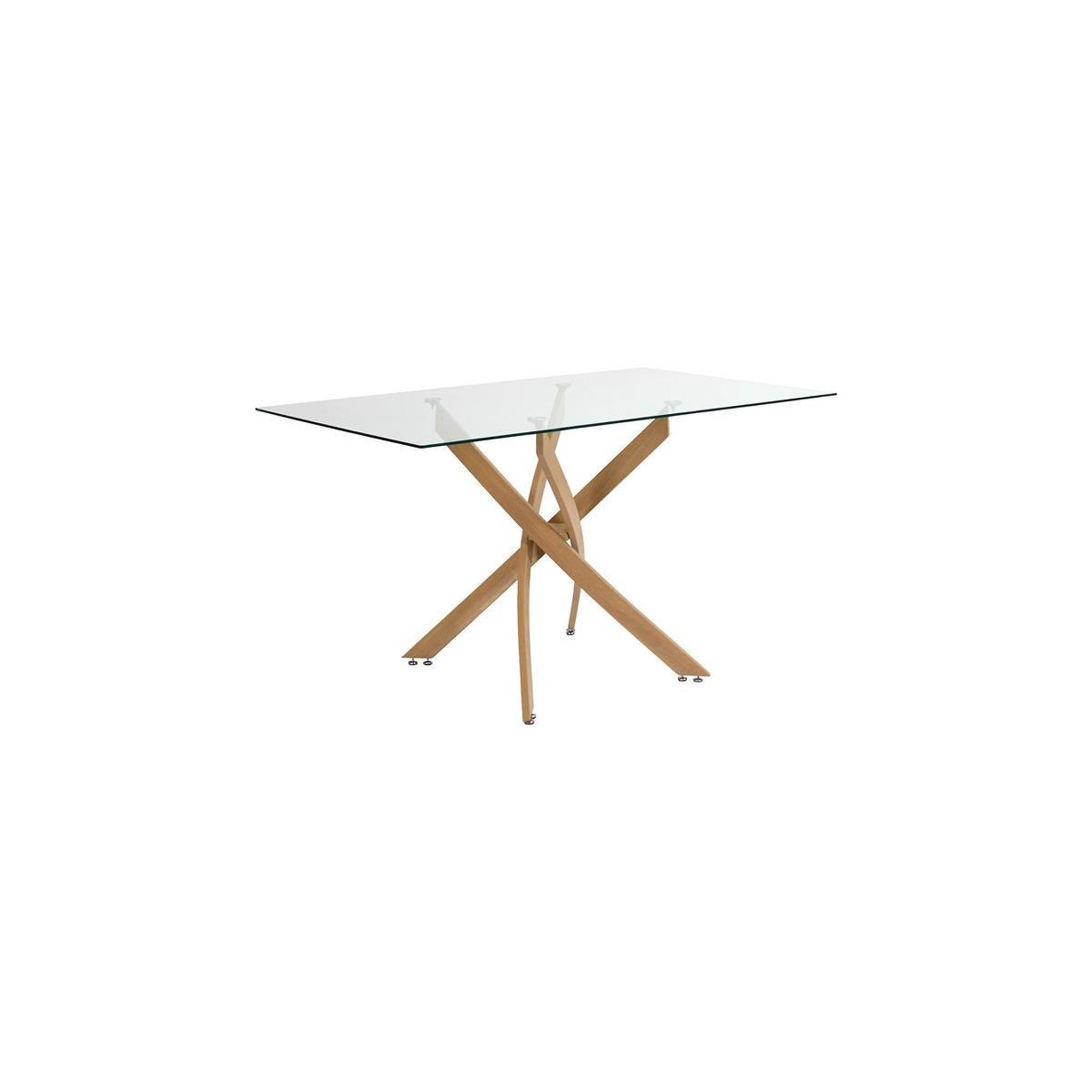 The Home Deco Factory Table à manger en verre  heritage  140cm transparent
