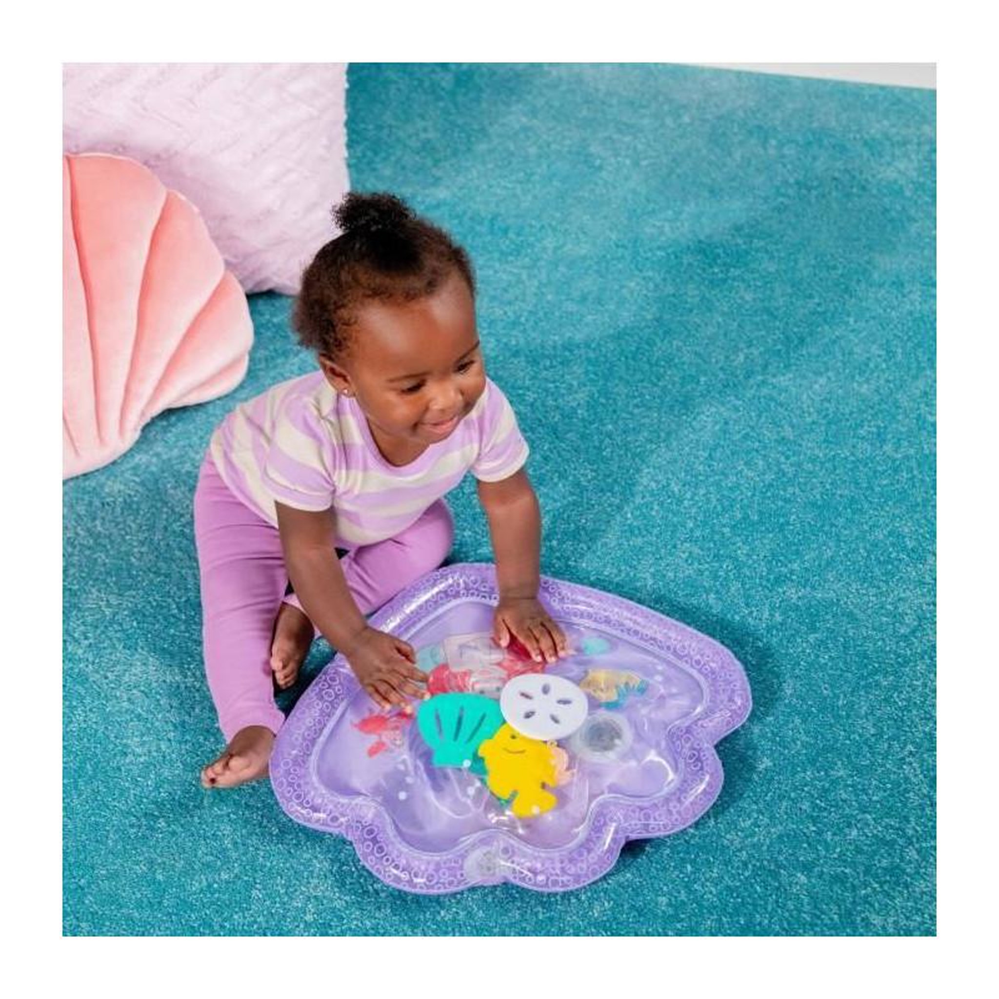 Voir la diapositive 4 : DISNEY DISNEY BABY -ARIEL- Tapis d'eau pour bébé, jeu sensoriel et d'éveil?, gonflable, facile a nettoyer, pliable, jouets des la na