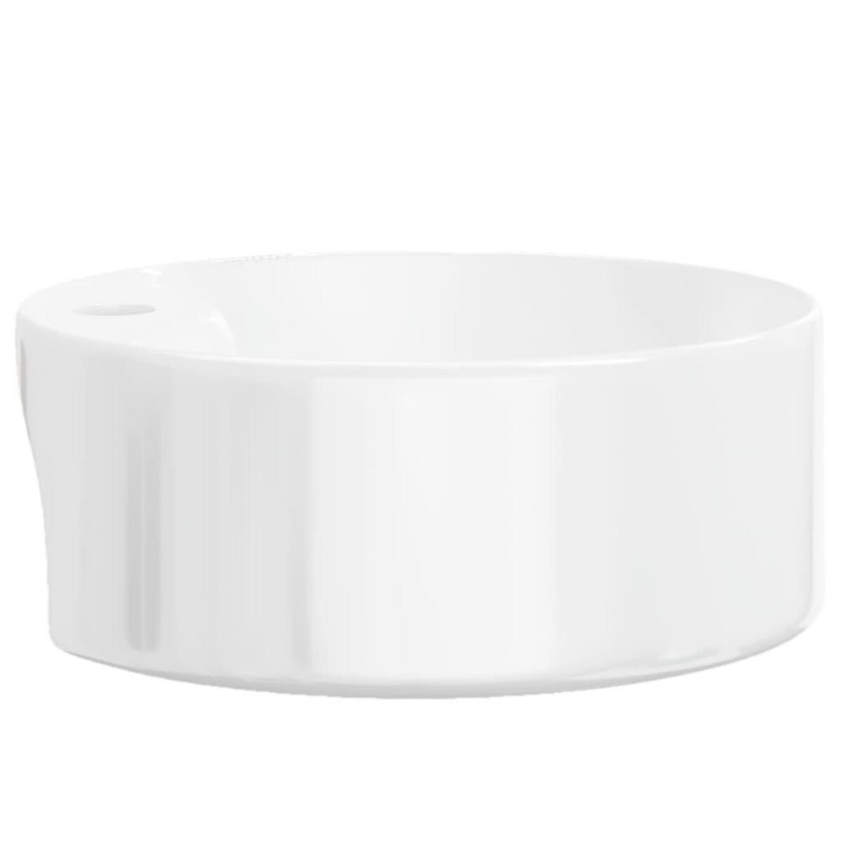 VIDAXL Lavabo blanc 40x14,5 cm ceramique rond