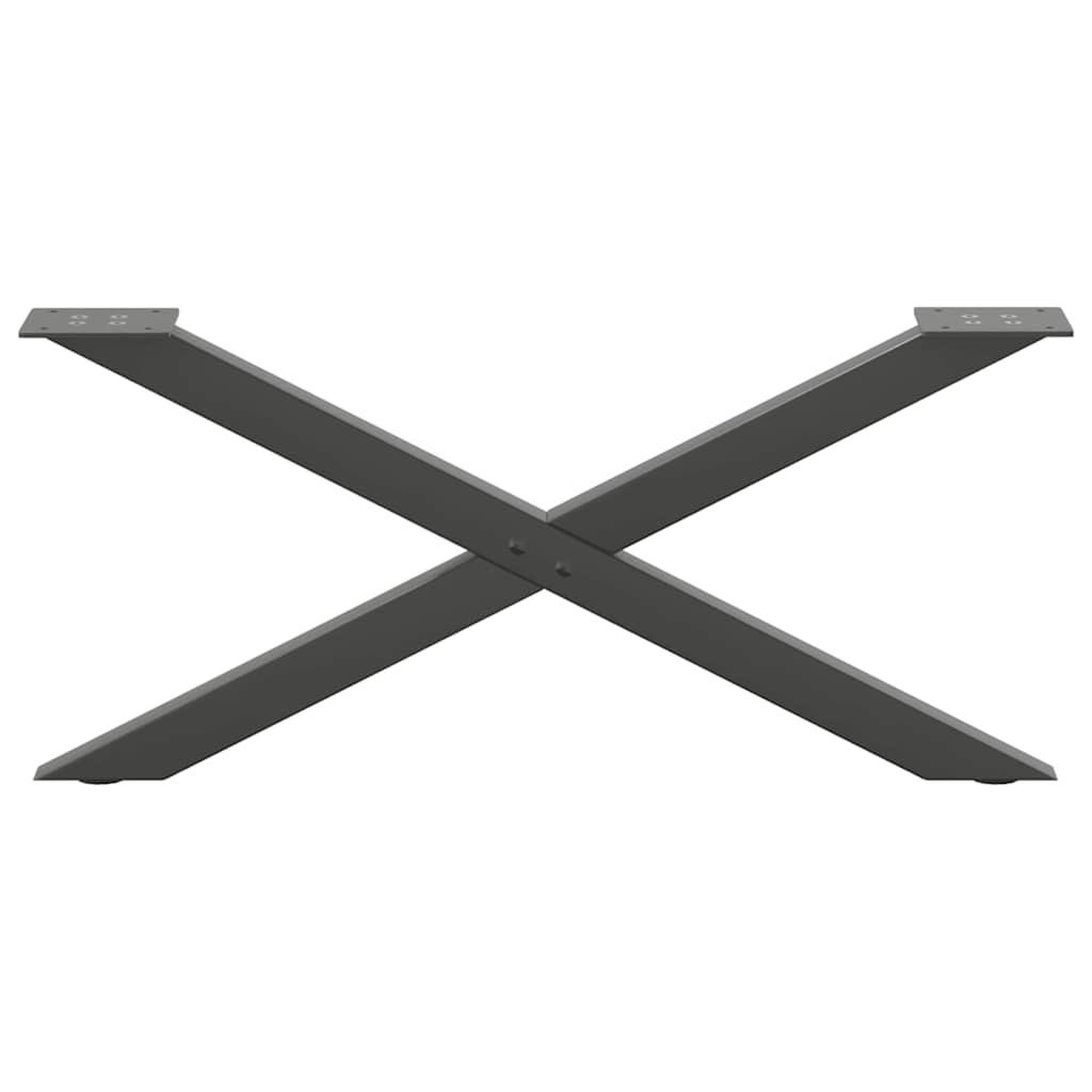 Voir la diapositive 5 : VIDAXL Pieds de table basse forme de X 2 pcs anthracite 70x(30-31) cm