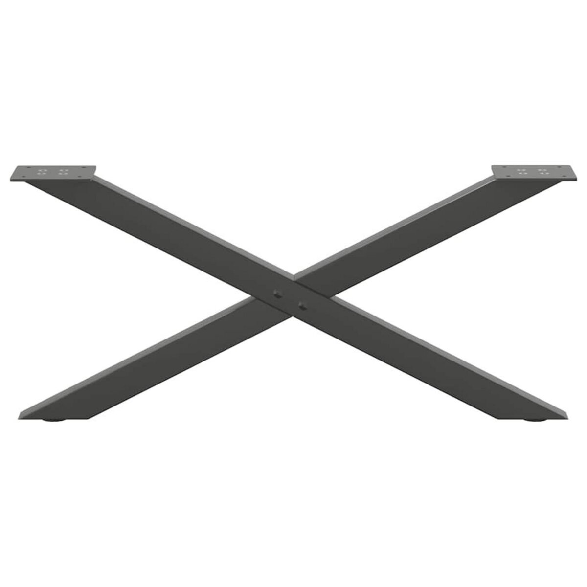 VIDAXL Pieds de table basse forme de X 2 pcs anthracite 70x(30-31) cm