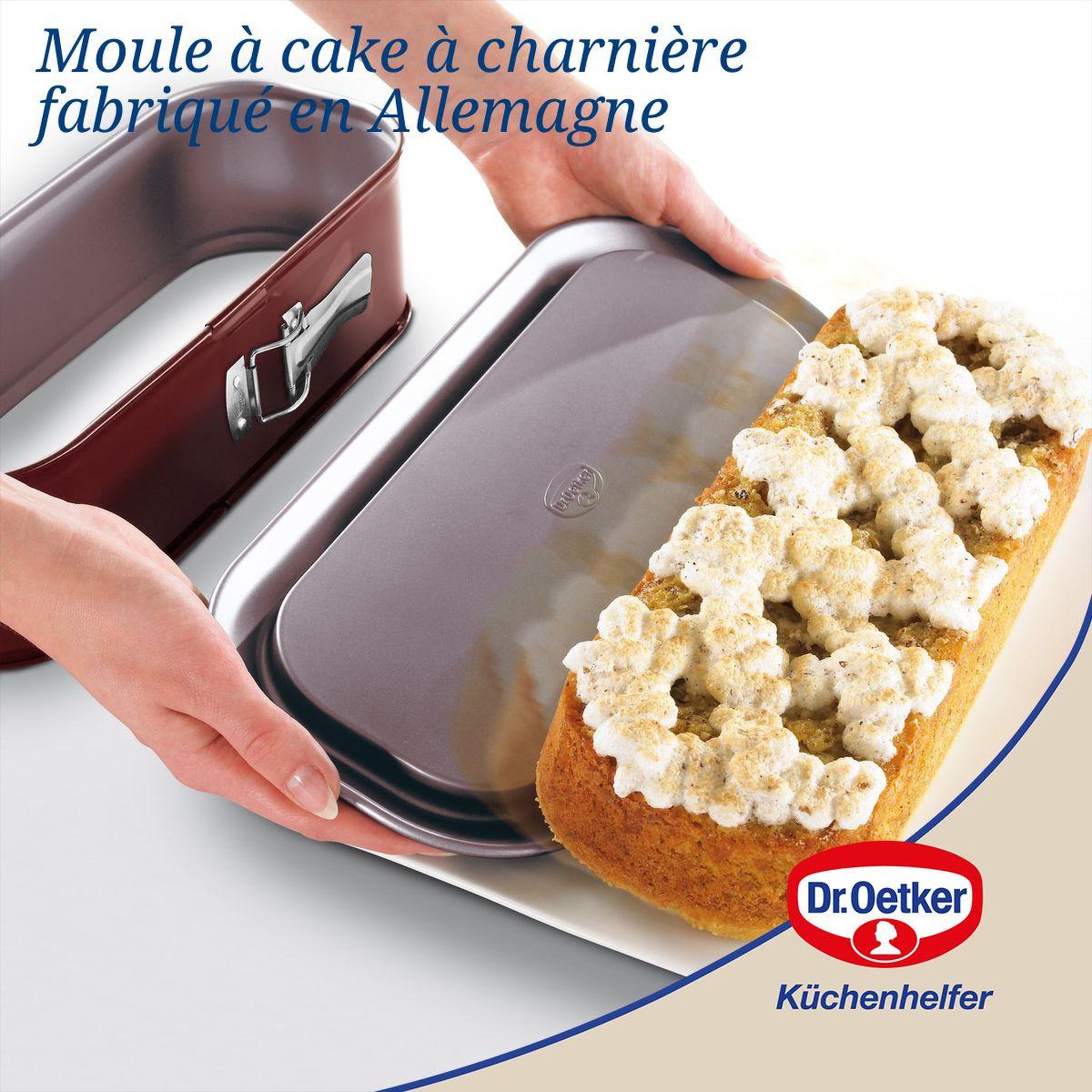 Voir la diapositive 2 : DR.OETKER Moule à cake à charnière 30 cm dr oetker back-liebe bicolor