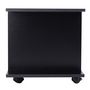 Voir la diapositive 6 : HOMCOM Meuble tv bas table basse a roulettes en panneaux de particules noir