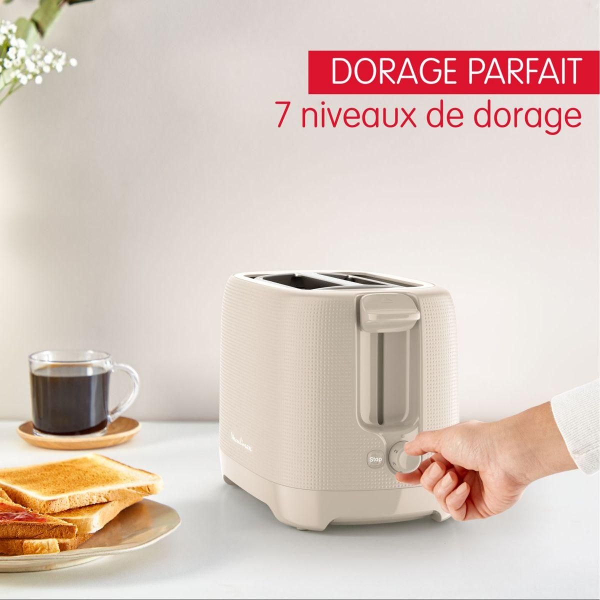 MOULINEX Grille-pain LT2M0B10 morning 2 fentes gris