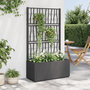 Voir la diapositive 1 : VIDAXL Jardiniere avec treillis gris fonce 80x36x140 cm PP