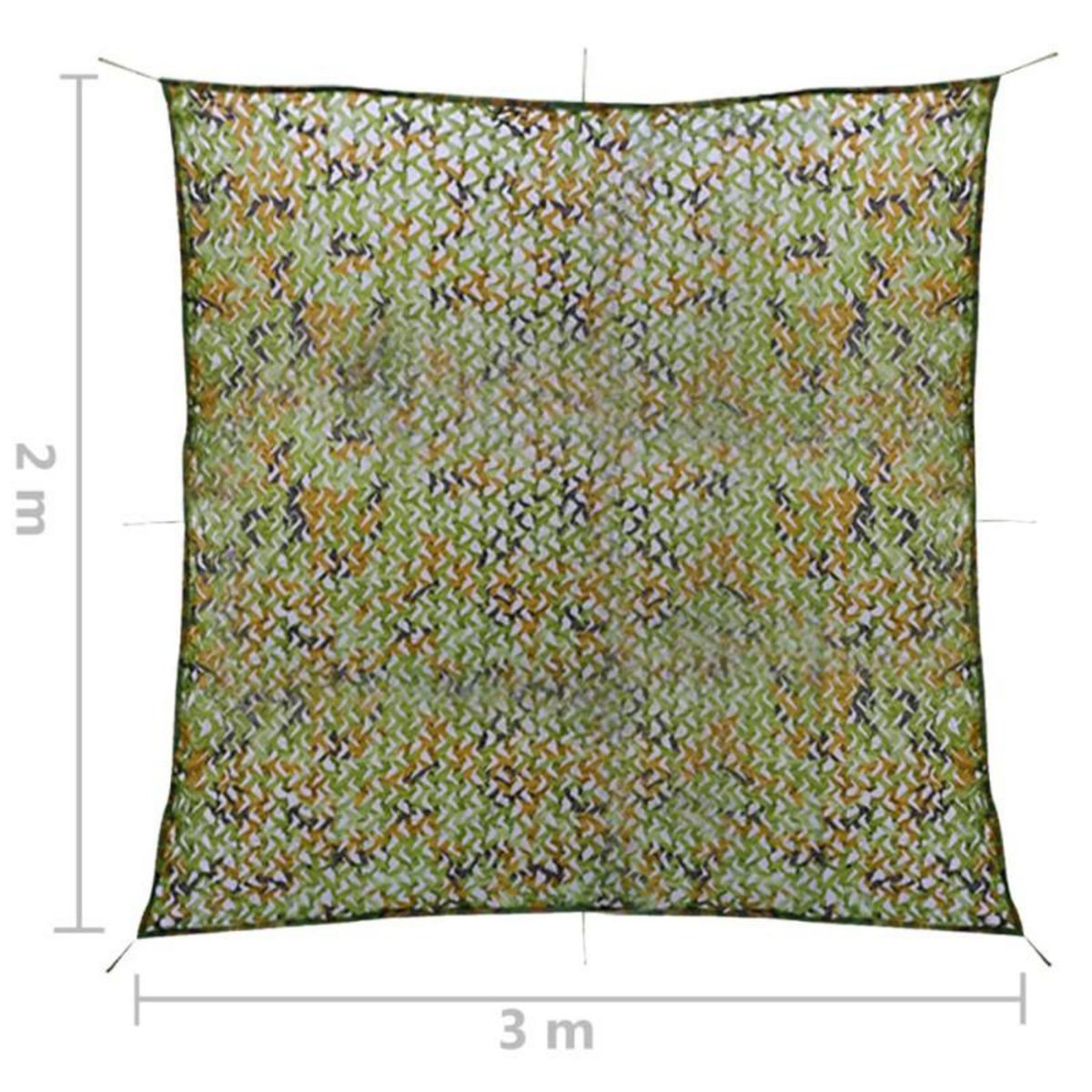 VIDAXL Filet de camouflage avec sac de rangement 2x3 m Vert