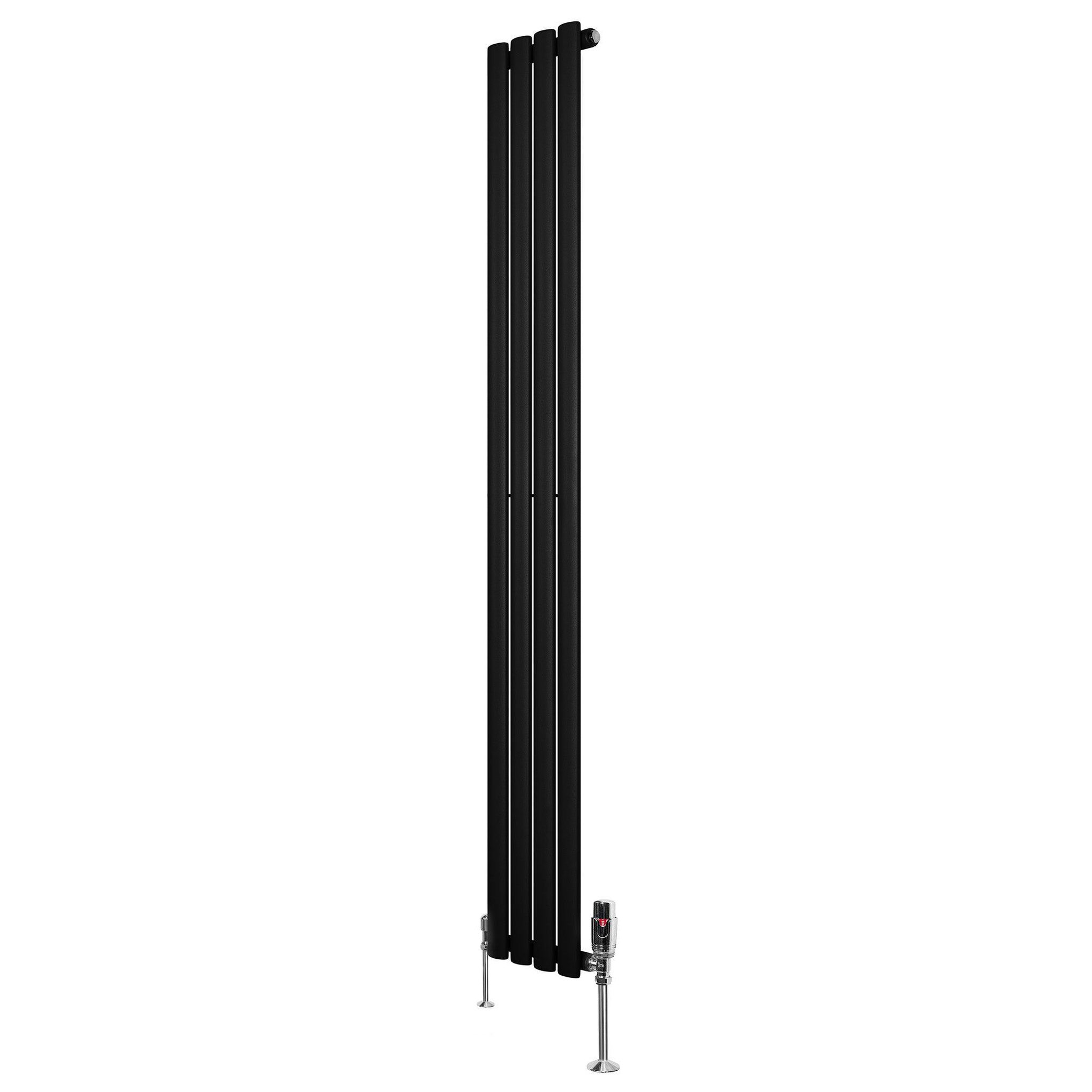 Voir la diapositive 1 : MONSTERSHOP Radiateur à colonnes ovales & vannes, 1 panneau - 1800 x 240 mm