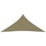 VIDAXL Voile de parasol tissu oxford triangulaire 3x3x3 m beige