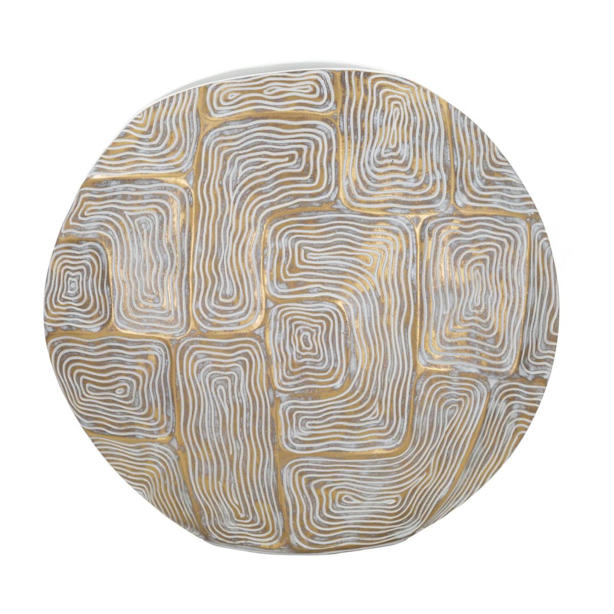 Paris Prix Vase design en résine  elips  36cm or