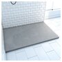 Voir la diapositive 1 : Receveur pour douche à l'italienne extra plat aspect ardoise gris 90x140 cm - STONE 2