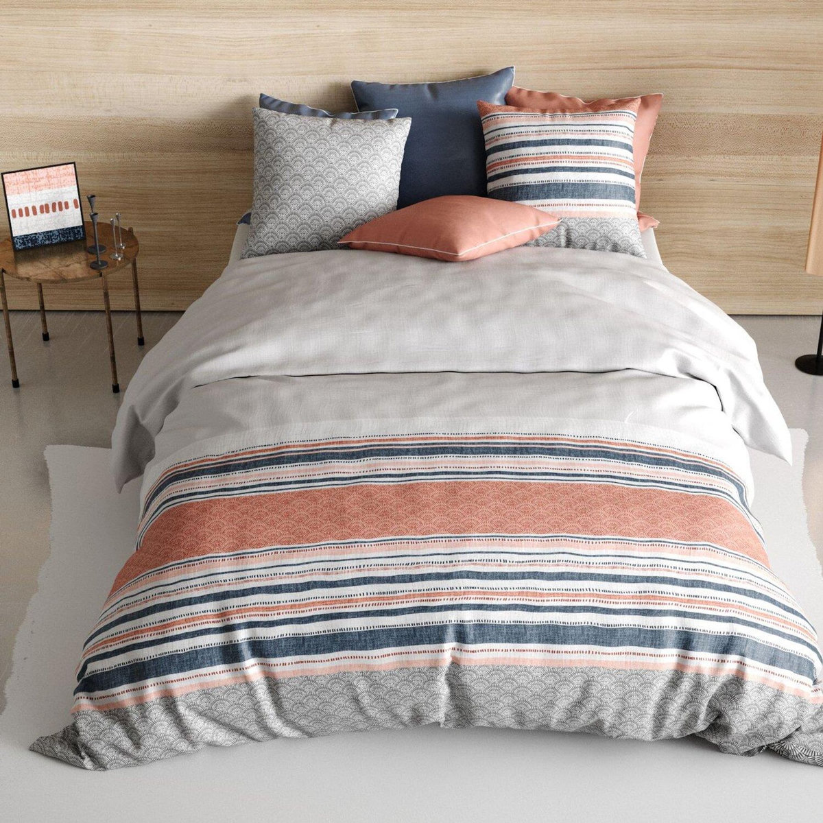 ATELIER DU COTON Parure housse de couette 100% coton 57fils chakra