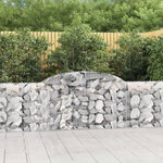 VIDAXL Paniers a gabions arques 25 pcs 300x30x80/100 cm fer galvanise
