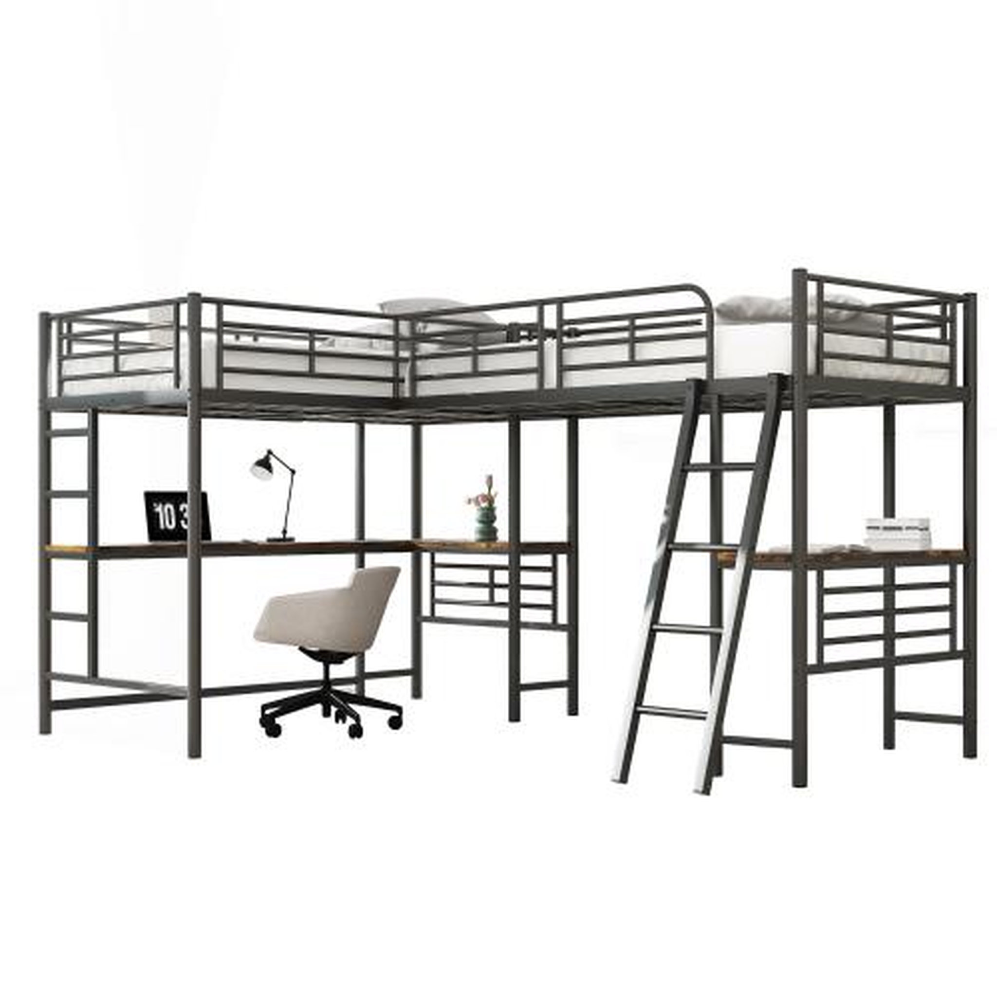 MERAX Lit mezzanine enfant. Coloris disponibles : Blanc, Noir