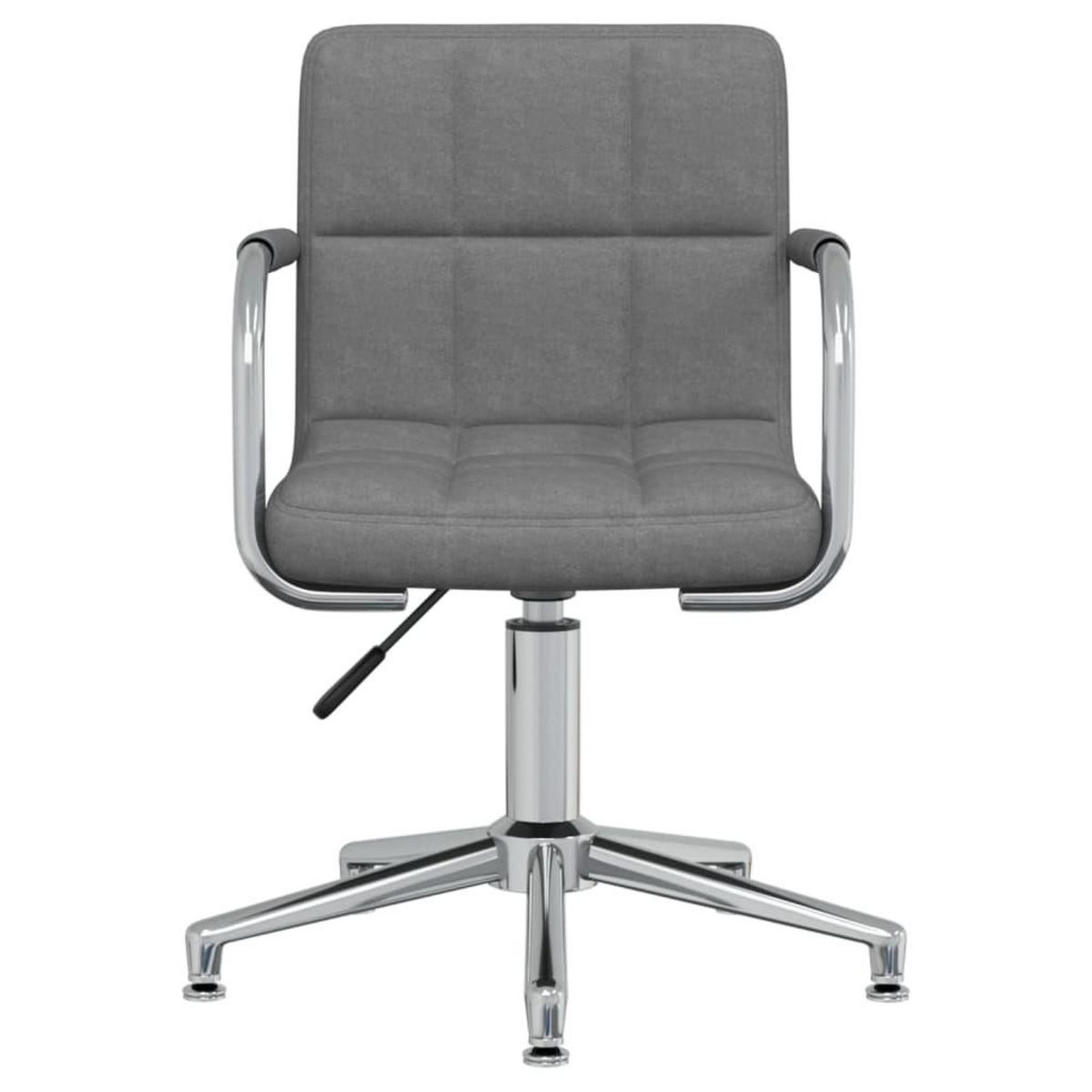 VIDAXL Chaise pivotante de bureau Gris clair Tissu
