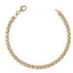 L'ATELIER D'AZUR Bracelet Or Jaune Maille Palmier  Plate  - Femme