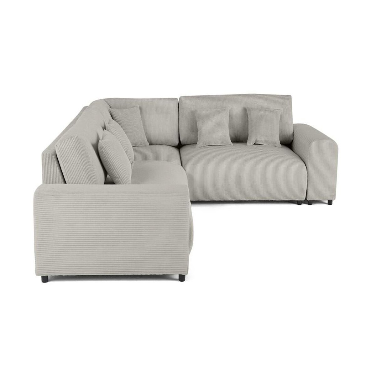 LISA DESIGN Garance - canapé modulable d'angle droit - 5 places - en velours côtelé