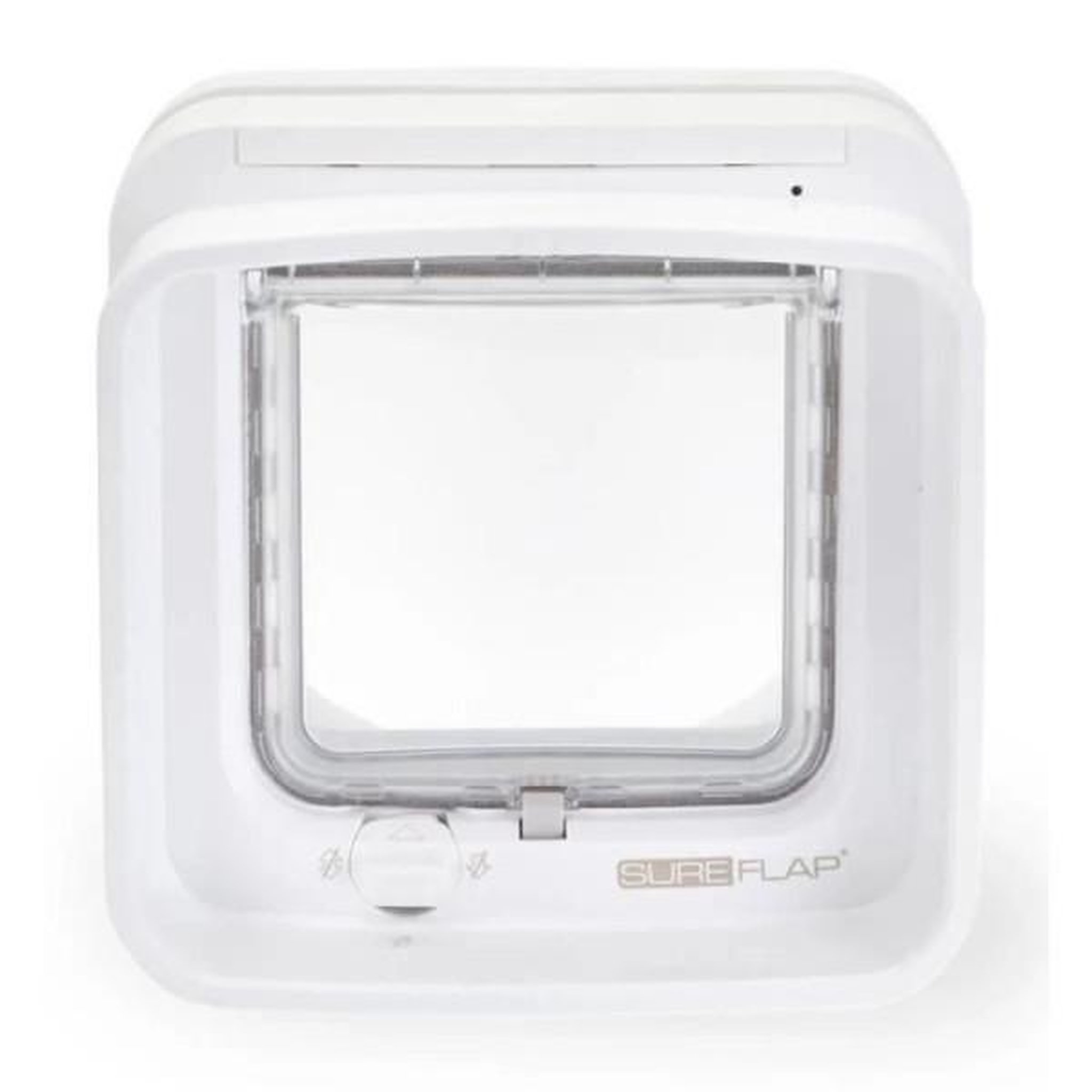 Voir la diapositive 5 : ALLIBERT SUREFLAP Chatiere a puce électronique DualScan - Blanc - 142 mm x 120 mm (Mémorisation d'un maximum de 32 puces)