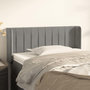 Voir la diapositive 1 : VIDAXL Tete de lit avec oreilles Gris clair 103x16x78/88 cm Velours