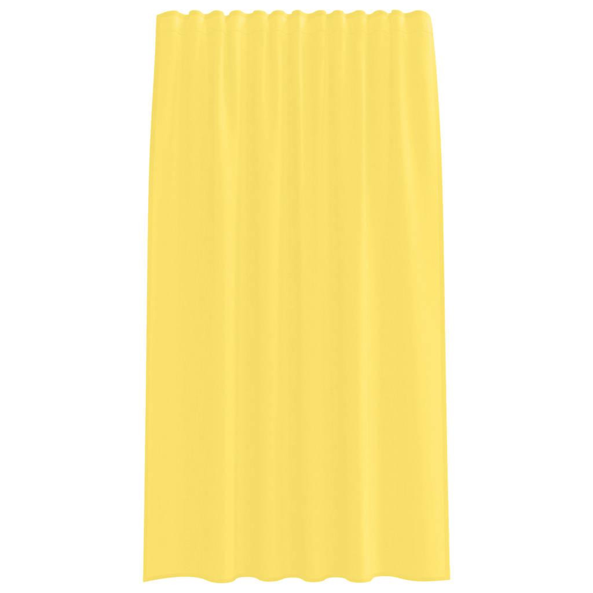 Voir la diapositive 4 : VIDAXL Rideaux en voile avec boucles 2 pcs jaune 140x175 cm