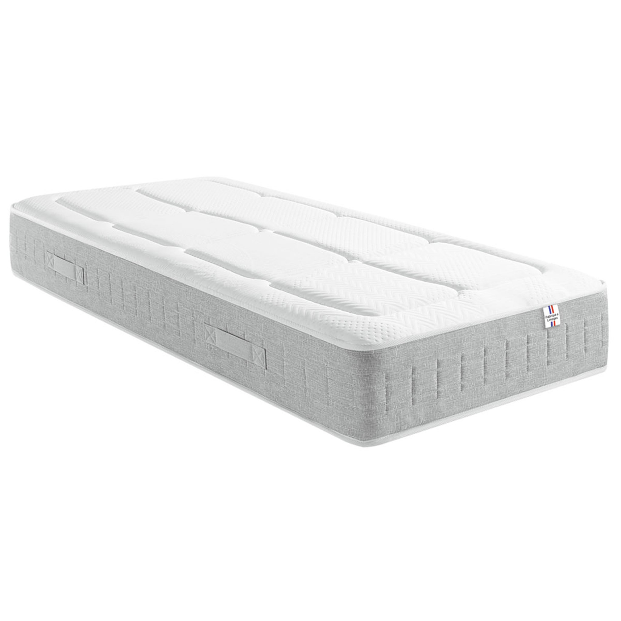 Voir la diapositive 1 : Matelas mémoire de forme et ressorts ensachés 90x200 cm RAMATUELLLE 