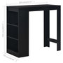 Voir la diapositive 6 : VIDAXL Table de bar avec etagere Noir 110x50x103 cm