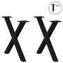 Voir la diapositive 3 : VIDAXL Pieds de table basse forme de X 2 pcs noir 38x(42-43) cm acier
