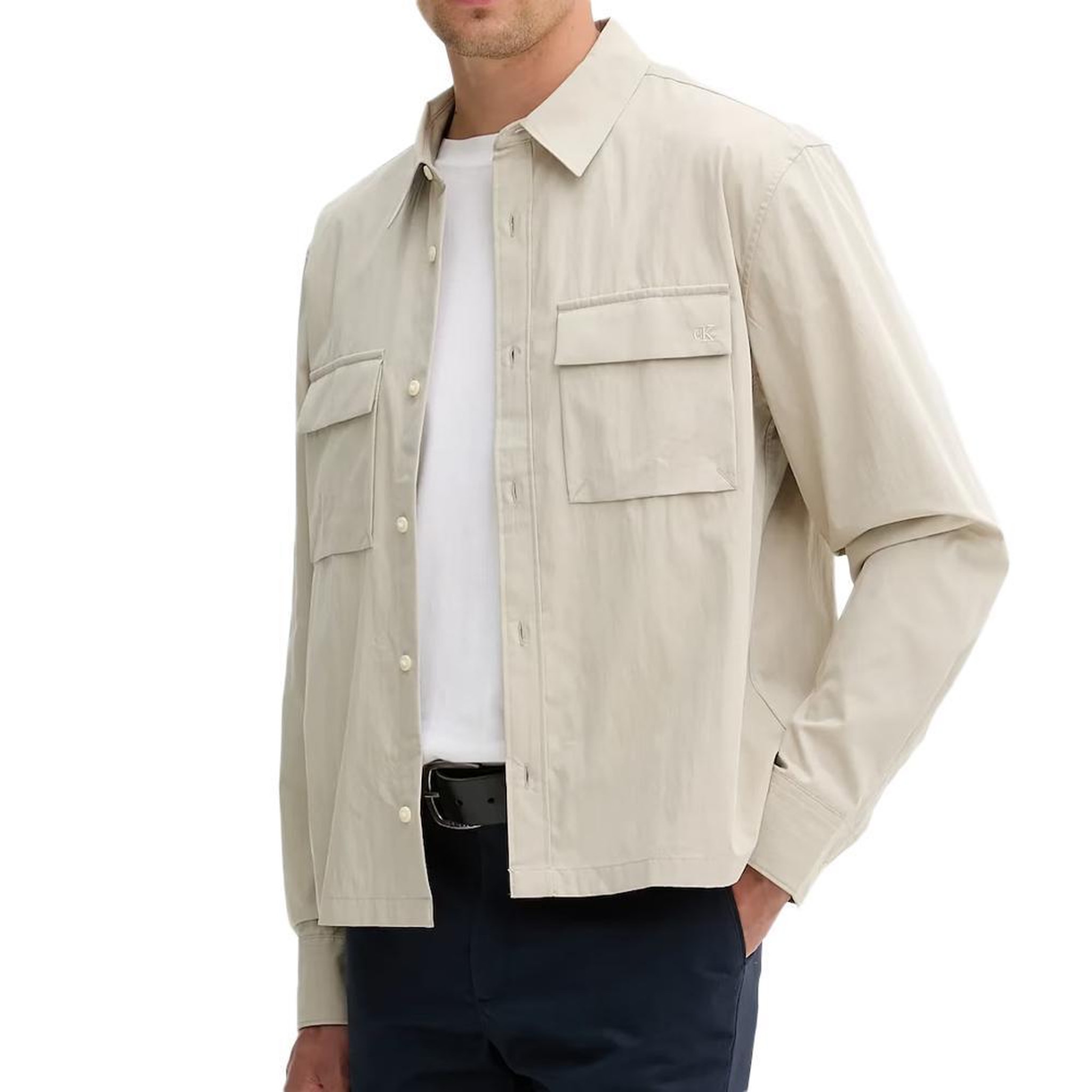CALVIN KLEIN JEANS Chemise Beige Homme Calvin Klein Jeans Nylon. Coloris disponibles : Beige