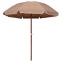 Voir la diapositive 1 : VIDAXL Parasol de jardin avec mat en acier 240 cm taupe