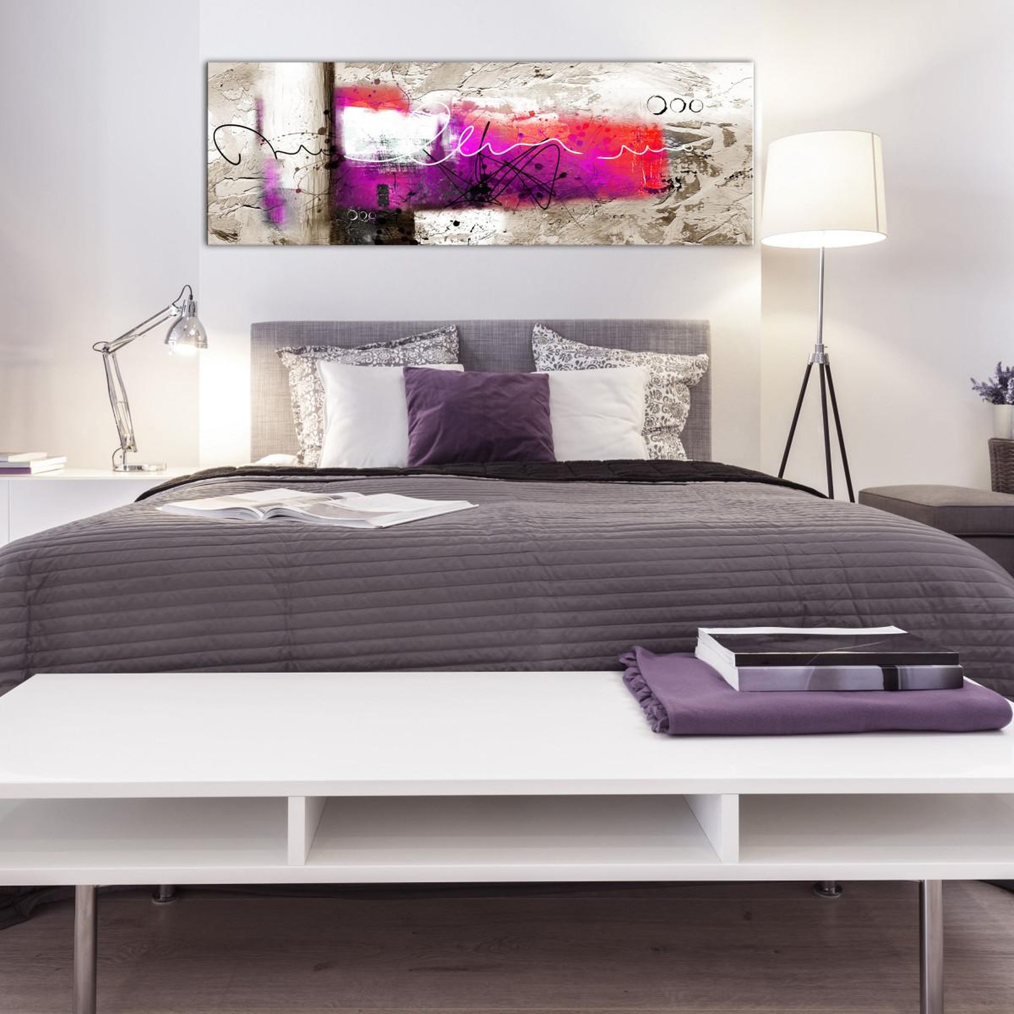Voir la diapositive 2 : Paris Prix Tableau imprimé  hammer pink narrow