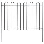 VIDAXL Cloture de jardin avec dessus en cerceau Acier 1,7 m Noir
